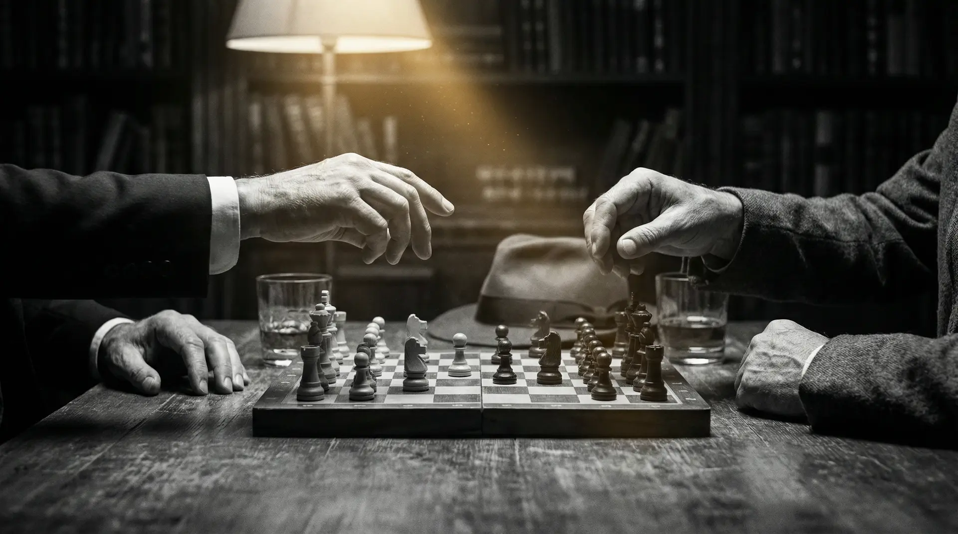 外出2 电影 艺术探索系列 - 非线性叙事，棋盘上的对弈象征命运的交错